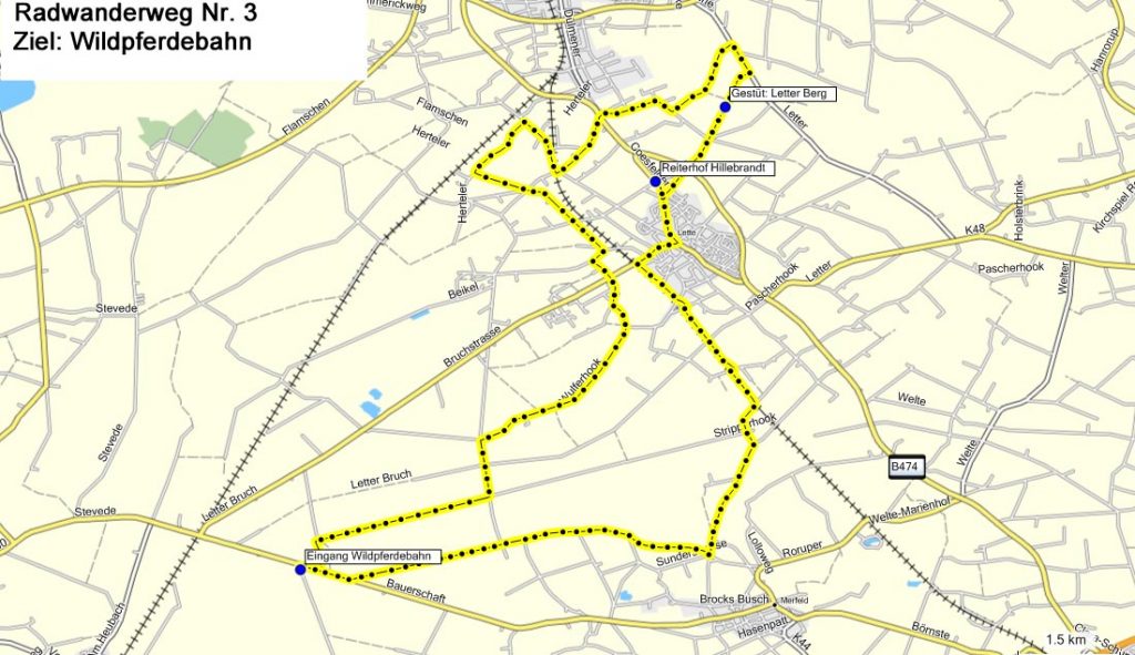 Radwanderweg Karte
