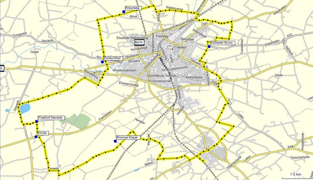 Radwanderweg Karte