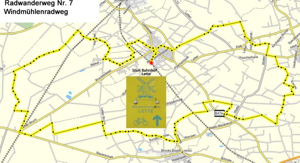 Radwanderweg Karte